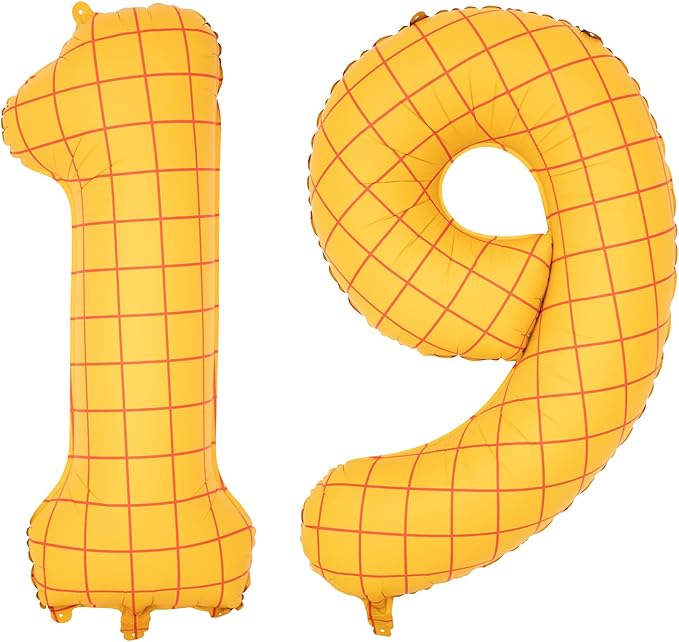 40-Inch Large Number Balloon Toy Inspired Story Matte Yellow Birthday Balloon Western Rodeo Party Supplies Boy Girl Story Anniversary Kids Birthday Party Cowboy Farm Themed Baby Welcome Decorations