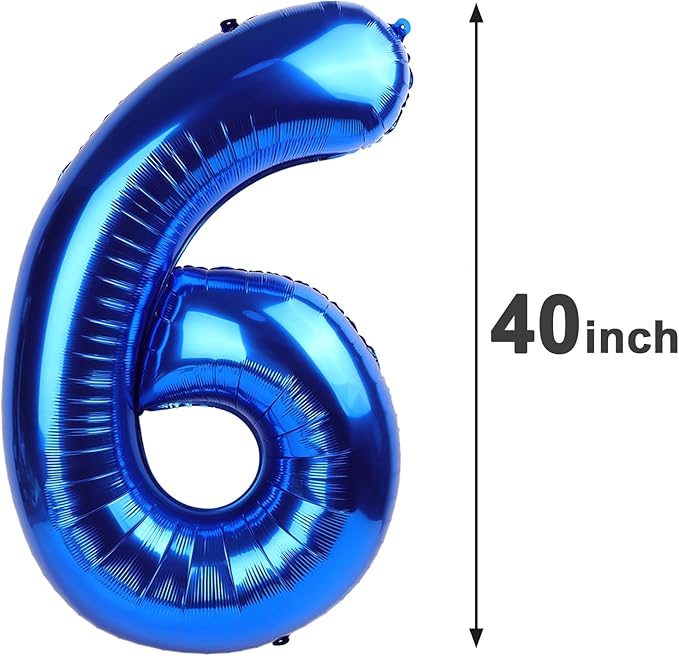 Navy Blue Jumbo Number 16 Balloon 40 Inch, Boy Girl 16 Birthday Supplies, Foil Helium 16 Birthday Giant Balloon, Mylar Blue Number Balloons Anniversary Decorations