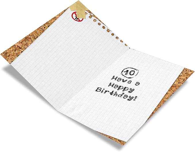 NobleWorks Funny Birthday Greeting Card with 5 x 7 Inch Envelope (1 Card) Bday Grumpy Old Man List 9729Z
