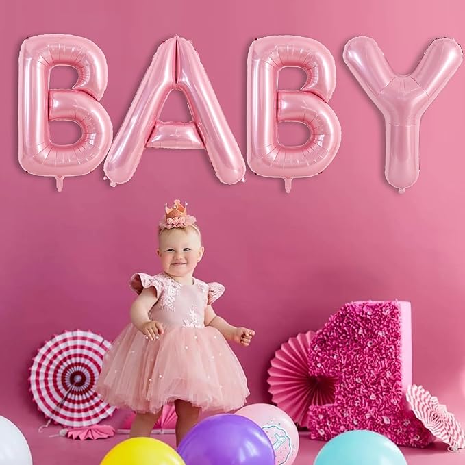 TONIFUL 40 Inch Large Pink Letter A Balloons Giant Foil Mylar Alphabet Balloon for Birthday Party Anniversary Baby Shower Wedding Supplies Decorations