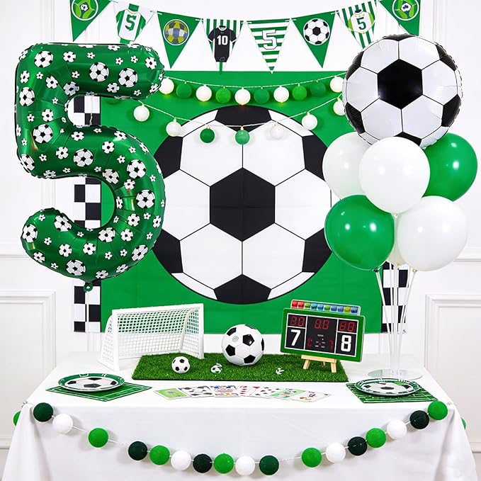 40 Inch Soccer Number 8 Balloons Large Foil Balloon Number 8 Birthday Deco World Cup Sports Soccer Theme Decoration For Soccer Party And Boy'S 8 th Birthday