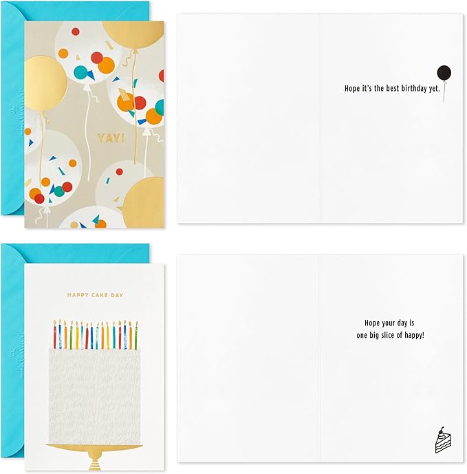 Hallmark Birthday Cards Assortment, 36 Cards with Envelopes (Party Time)