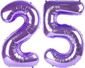 Purple 40 Inch Large Number 25 52 Birthday Balloon, 25 52 Birthday Decorations, Foil 25 52 Mylar Helium Numbers Balloons Girl Boy Anniversary Party Supplies