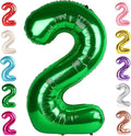 2 Numbers Balloon 40 Inch Dark Green Two Balloon Number Birthday Decor, 2nd 12 21st Party Celebration Decorations Graduations Wedding Baby Shower