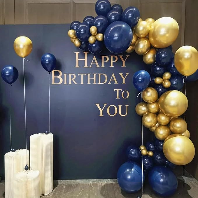 Navy Blue Balloons 100 Pack 12 inch Round Helium Navy Balloons for Graduation Birthday Party Backdrop Decorations