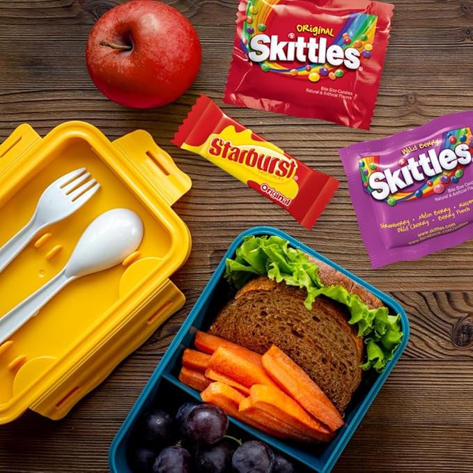 SKITTLES Original,SKITTLES Wild Berry STARBURST & LIFE SAVERS Hard Candy Fun Size Fruity Candy Assortment,135 Ct Bulk Bag,(Pack of 2)