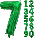 Number Balloons Green Party Balloon - Giant Number 7 Balloon, 40 Inch Large Balloon for St. Patrick's Day Games Theme Birthday Decoration, Girls Boys Party Supplies