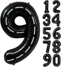 40 Inch Race Car Black Number Balloons Race Car Birthday Party Balloons Large Black Number 9 Balloons Boys 9th Birthday Party Race Car Theme Party Decorations Supplies（Digital 9）