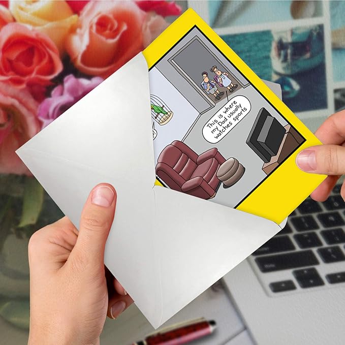 NobleWorks - 1 Hilarious Greeting Card for Birthday - Funny Birthday Cartoon, Comic Notecard - Sports Parrot C2660BDG