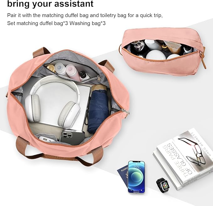 Joyway 28 Inch Large Luggage Hardside Suitcase with Spinner Wheel, Lightweight 3 Piece Suitcase Set with TSA Lock(Pink)