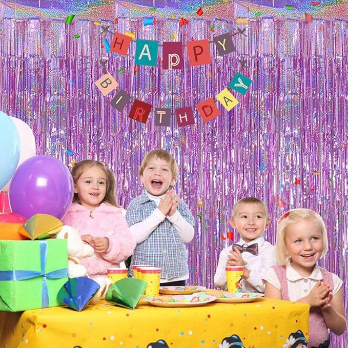 3 Pack Fringe Curtains Party Decorations,Tinsel Backdrop Curtains for Parties,Photo Booth Wedding Graduations Birthday Christmas Event Party Supplies (Pink)