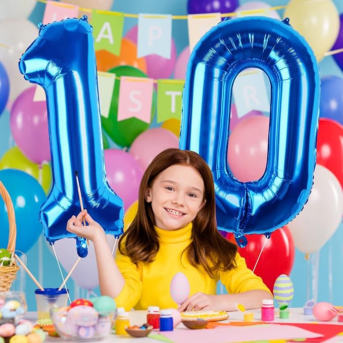 Number Balloons 40 Inch Blue Number 1 Balloon Large Helium Foil Mylar Balloons For Birthdays Party Decorations/Wedding/Anniversary/Graduations/Baby Shower