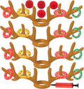 Christmas Games Decorations, Inflatable Reindeer Antler Ring Toss Game, Stocking Stuffers for Men Women Kids Teens Adults, Christmas Party Games Fun Xmas Gifts Carnival Holiday Family
