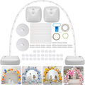 Balloon Arch Kit, Adjustable 10FT Wide & 8FT Tall Balloon Arch Stand Kit with Water Fillable Bases, Garden Arbors Plant Support Stand with 40pcs Balloon Clips for Wedding, Graduation, Holiday Party