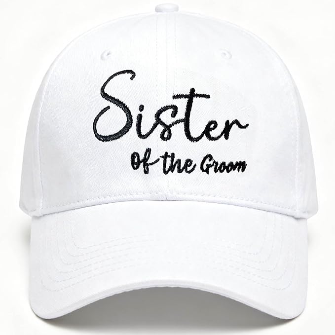 Adjustable Embroidered Hat for Bridal Shower Wedding Engagement Anniversary Honeymoon Newlyweds Couples Gifts