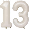 40 In Cream white Number Balloons Helium Foil Mylar Balloon Birthday Party banquet Decoration Digital 13