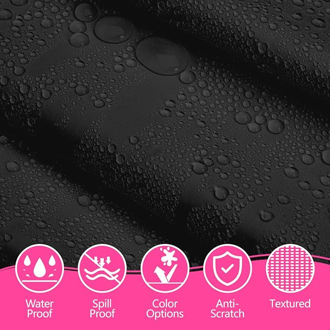 Disposable Plastic Tablecloth Black 54x108 Inch, 5-Pack Waterproof Rectangular Table Cover for Parties, Picnics, Dining Protection