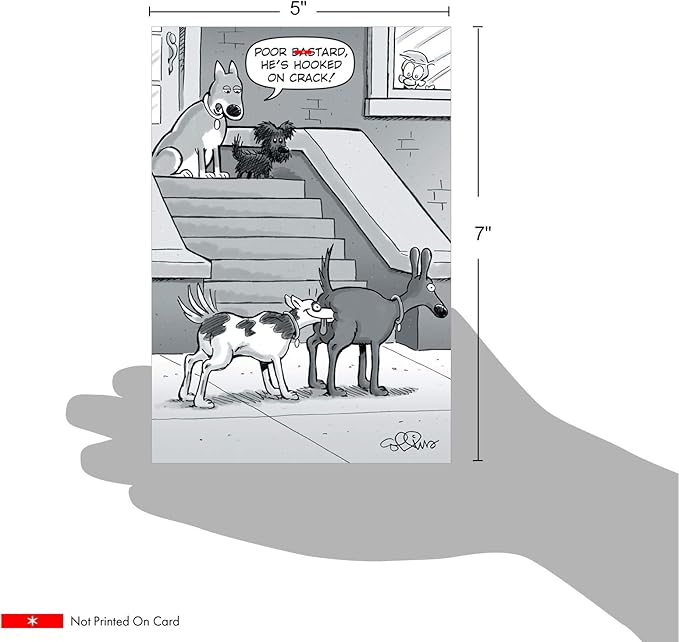 NobleWorks - Funny Birthday Paper Card with 5 x 7 Inch Envelope (1 Card) Bday Hooked on Crack 7902Z