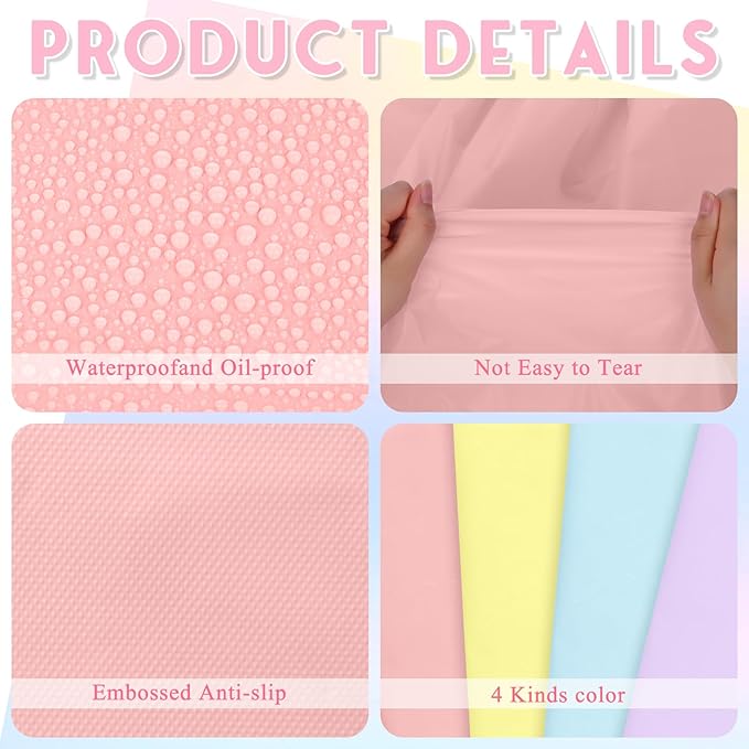 mwellewm 4 Pcs Pastel Table Cloths for Parties Plastic 54x72 Inch Rainbow Pastel Tablecloth Disposable Colorful Rectangle Table Cover Decoration for Birthday Baby Shower Wedding Princess Ice Cream