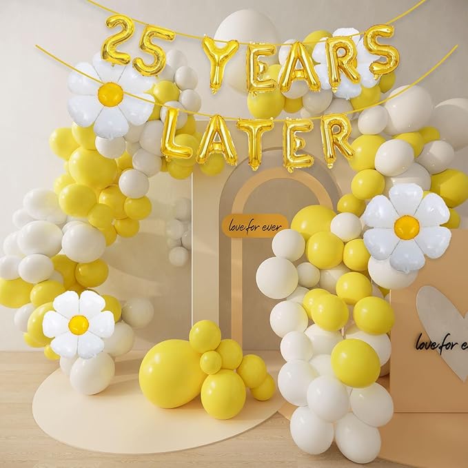 Gold 25 Years Later Letter Balloons 16in Balloon Foil Letter Decorations Party Decor Gold Letter Balloons 25 Years Later Party Supplies
