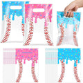 Glenmal 50 Pcs Baseball Ice Cream Drip Party Favors Gift Bags Plastic Ice Cream Baseball Goodie Candy Treat Snack Bags for Birthday Party Supplies