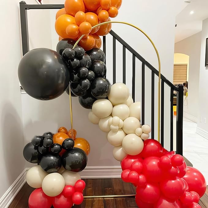 Race Car Balloons, 50Pcs 12 Inch Car Decorations with Red Blue Yellow Burnt Orange Black Party Balloons for Boy Birthday Race Car Themed Party Birthday Baby Shower Graduation Decorations