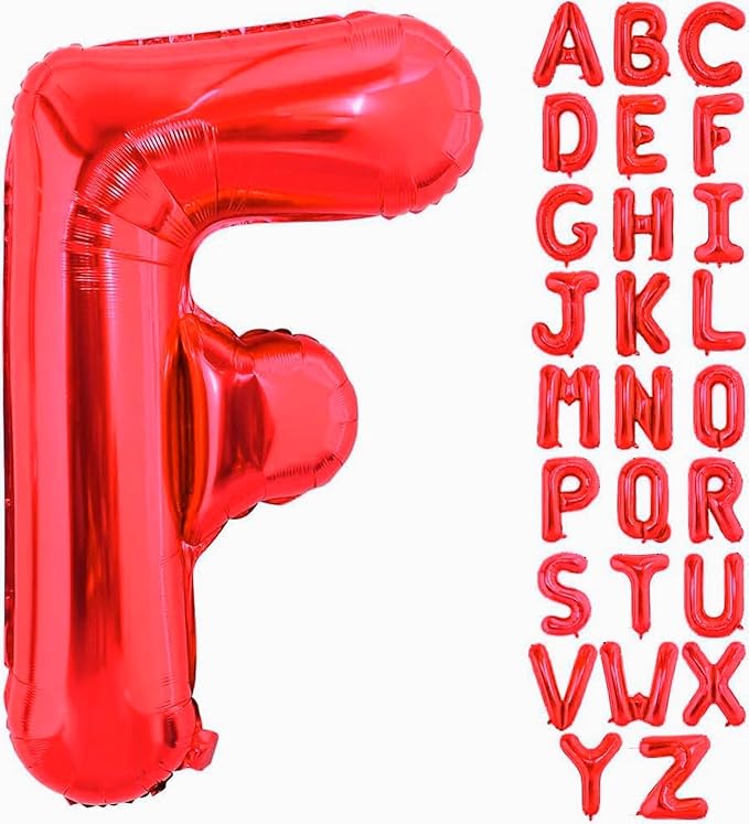 40 Inch Large Red Letter F Balloons Alphabet F Letter Balloons Foil Mylar Big Letter Balloons for Birthday Party Anniversary New Year Graduation Wedding Decorations