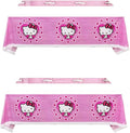 2pcs Pink Cat Tablecloth Cute Anime Themed Party Supplies Tablecover Perfect for Birthday Celebration and Party Decorations (70x42.9 inch) (Heart Cat)