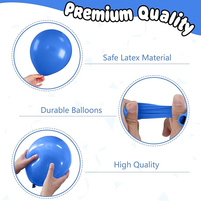 Orange and Blue Balloons,12 Inch Blue and Orange Balloons with Confetti Balloon,for Birthday Baby Shower Engagement Party Decorations