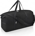 Carry on luaggage 22x14x9 Airlines Approved, Foldable Travel Duffel Bags Weekender Overnight Carry on Duffel Luggage Gym Duffle Bag with Wet Pocket & Shoe Compartment for Women Men(Black, 40L)
