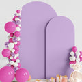 Wokceer Wedding Arch Cover 7.2FT, 6FT Spandex Fitted Wedding Arch Stand Covers 2 Set Round Top Chiara Arch Backdrop Stands Cover for Birthday Party Ceremony Banquet Decoration Lavender