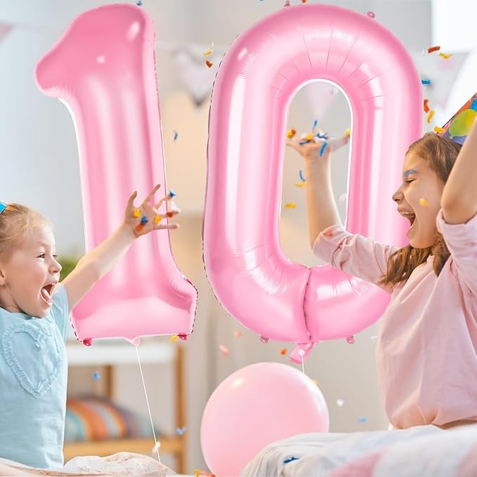 Number 0 Balloons 40 Inch Large Helium Foil Mylar Balloons For Birthdays Party Decorations/Wedding/Anniversary/Graduations/Baby Shower (Pink)