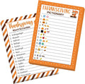 30 Players Thanksgiving Games for Family Party Adults Office Large Groups, Words Pictionary Game, Guesstures Games, Word Scramble Game Fall Classroom Activities with Answer Key (Thanksgiving A)