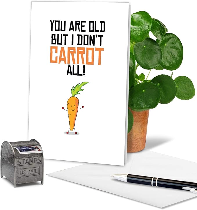 The Best Card Company - Happy Birthday Puns Carrot Envelope