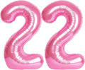 40 Inch Pink Number 22 Digital Balloon,Jumbo Mylar Foil Helium Balloon for 22 Balloons for Birthday Party,Wedding Anniversary Party Decorations
