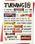 Happy 18th Birthday Card, Funny 18th Birthday Gifts for Him Her, Unique 18th Birthday Decorations for Girls Boys, Best Gifts for 18 Year Old Boy Girl Son Daughter Niece