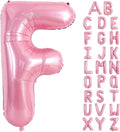 TONIFUL 40 Inch Large Pink Letter F Balloons Giant Foil Mylar Alphabet Balloon for Birthday Party Anniversary Baby Shower Wedding Supplies Decorations