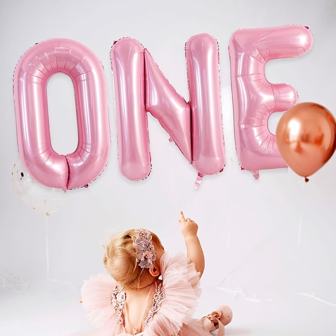 TONIFUL 40 Inch Large Pink Letter O Balloons Giant Foil Mylar Alphabet Balloon for Birthday Party Anniversary Baby Shower Wedding Supplies Decorations