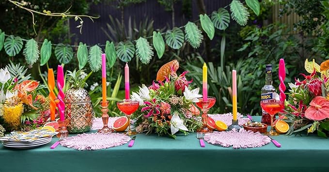 Talking Tables 240 x 3ply Tropical Cocktail Napkins Disposable Paper Palm Leaf Serviettes for Kid's Jungle Party, Hawaiian Theme, Luau, Summer, Picnic, Decoupage, Green, Party Supplies