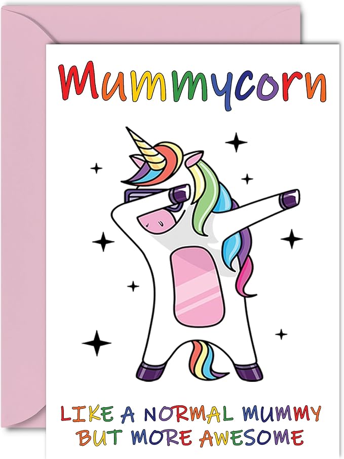 Stuff4 Birthday Cards for Mummy - Mummycorn - Mummy Birthday Card from Daughter Son, Happy Birthday Mummy, Mum Unicorn Birthday Card, A5 Seasonal Mothers Day Mama Mammy Mum Funny Greeting Cards