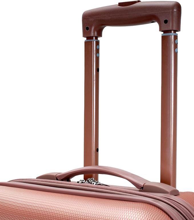 Rockland Melbourne Hardside Expandable Spinner Wheel Luggage, Carry-On 20", Rose Gold