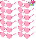 JOYIN 12 PCS Valentine's Day Pink Heart Shaped Sunglasses, Classroom Exchange Gift for Kids, Classroom Holiday Prizes, Sunglasses for Women and Girl