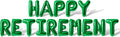 Letter Balloons - HAPPY RETIREMENT 16" Inch Alphabet Letters Foil Mylar Balloon Retirement Party Balloon Banner (Green)