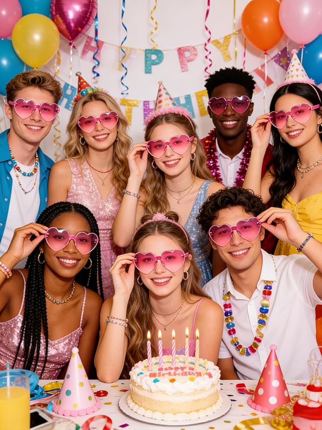 12/20Pcs Heart Shaped Sunglasses for Women, Party Favors Glasses for Wedding, Galentines, Valentines Decorations
