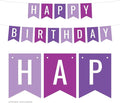 Andaz Press Hanging Pennant Banner Party Decorations, Lavender, Plum Violet, Royal Purple, Happy Birthday, 1-Pack, Approx. 5-Feet