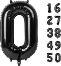 40 Inch Black Large Numbers Balloons 0,Number 0 Digital 0 10 20 30 Helium Balloons,Foil Mylar Big Number Balloons for Birthday Party supplies Decorations