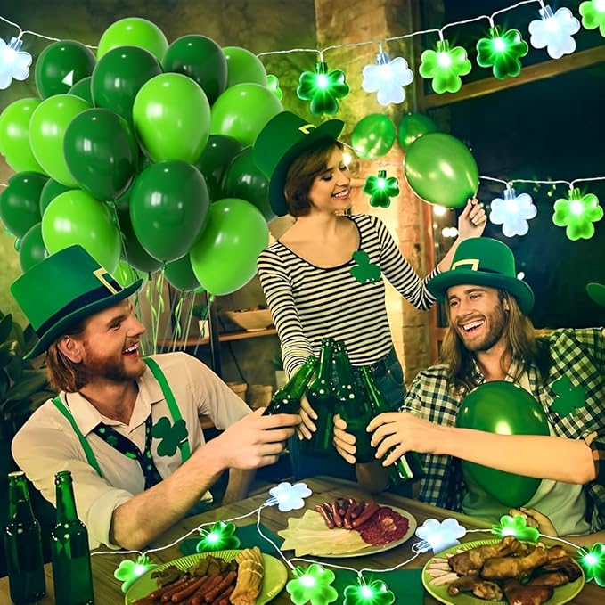 Green Balloons,12 Inch 50pcs Dark Green Lime Green Latex Balloons Green Party Decorations Balloons for St. Patrick's Day Birthday Jungle Safari Outdoor Events