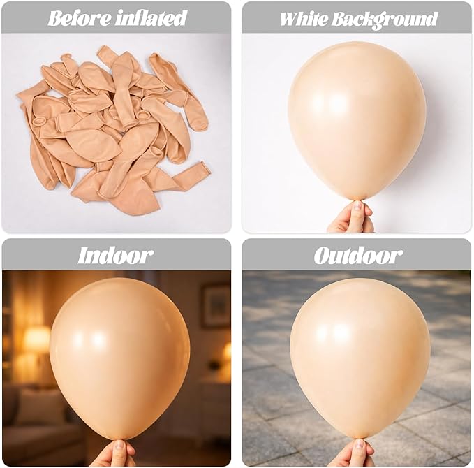 Blush Balloons, 66pack 12inch Nude Latex Party Balloons for Graduation, Wedding, Birthday, Bridal Shower, Baby Shower, Boho Theme Party, Anniversary Party Decorations