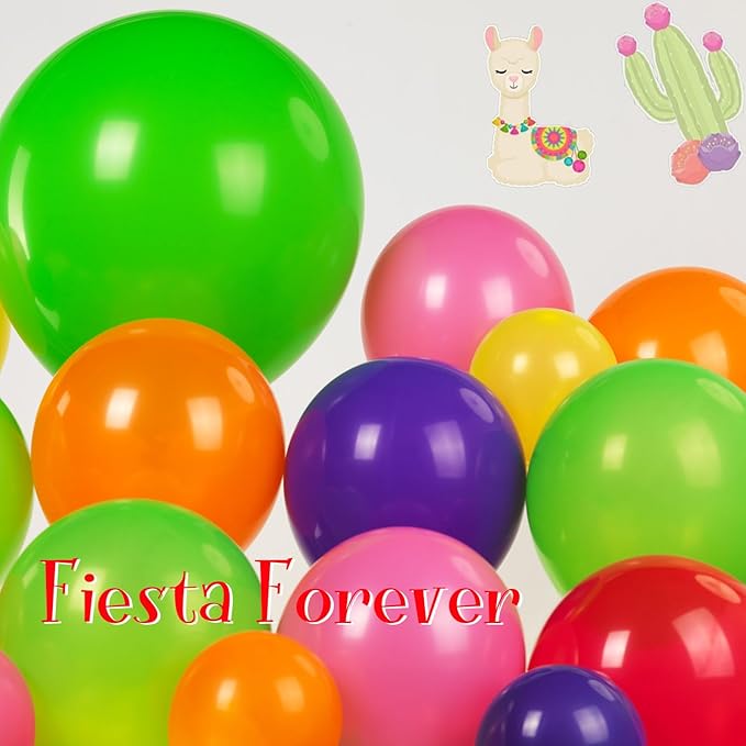 Mexican Festival party Decorations with Colorful Rainbow Balloon Garland Arch for Mexican Cinco de Mayo independence Cielito Lindo theme Holiday Birthday Baby Shower Party Decorations