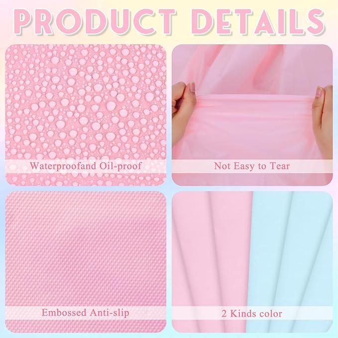 Mwellewm 12 Packs Gender Reveal Table Cloths, Disposable Plastic Pink and Blue Tablecloth Rectangle Pastel Table Covers Decoration for Boy or Girl Baby Shower Birthday Party Unicorn Princess Ice Cream